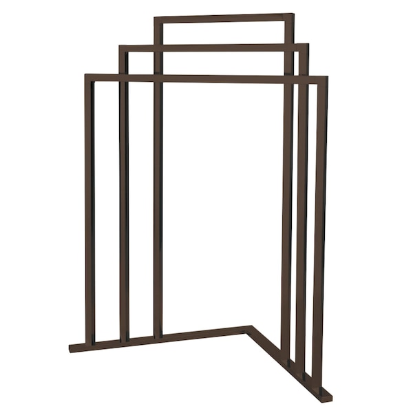 SCC8275 L Shape 3-Tier Steel Construction Corner Towel Rack, Bronze